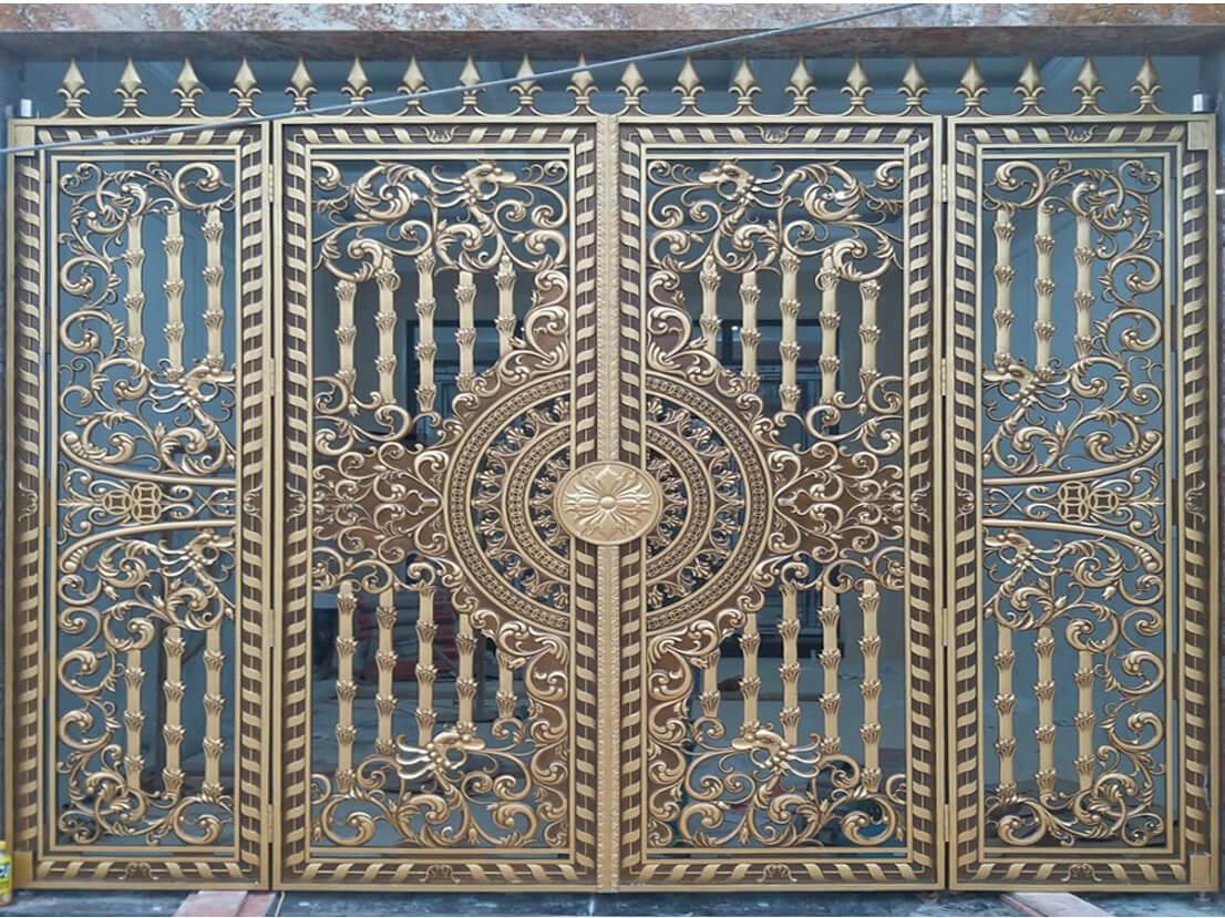 Mẫu Cổng Nhôm Đúc 4 Cánh Đẹp, Sang Trọng và Bền Bỉ Gallery 2