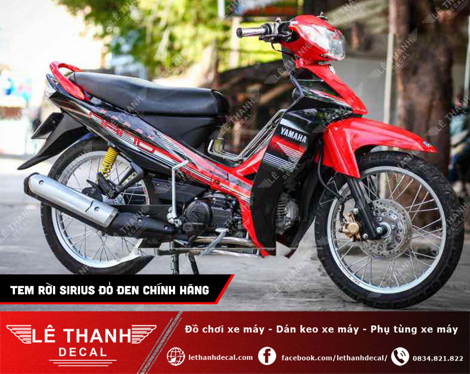 Xe Sirius Đỏ Đen Kiểng: Mẫu Xe Cá Tính và Đầy Phong Cách Gallery 1