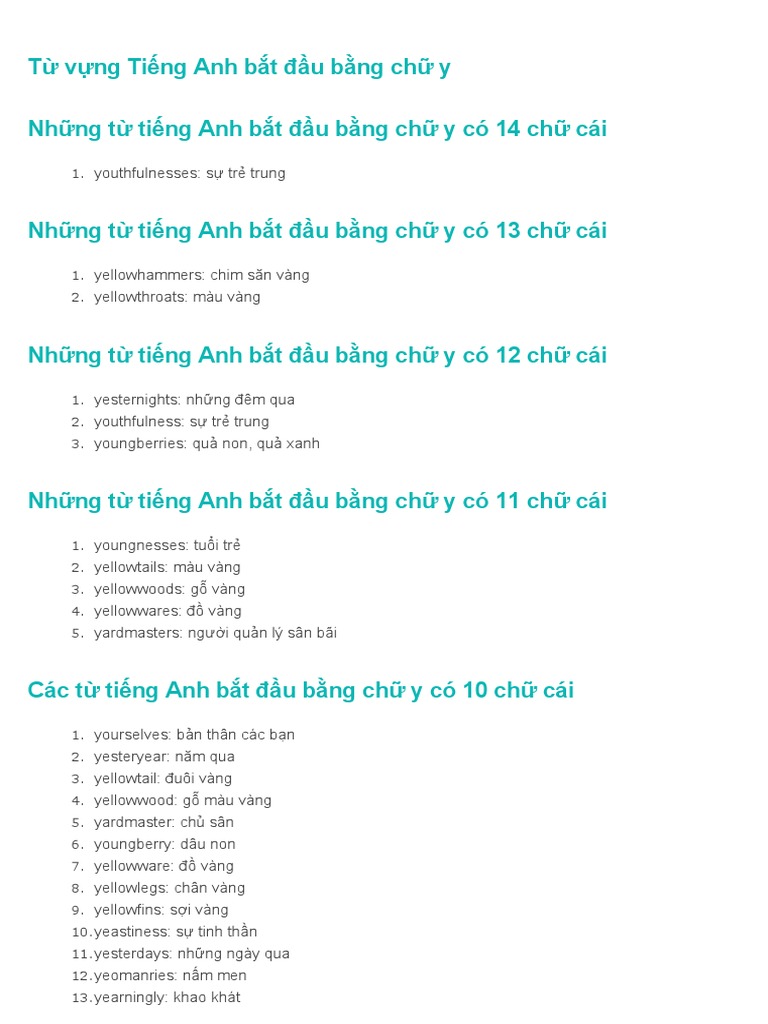 English Words Ending in Y Gallery 2
