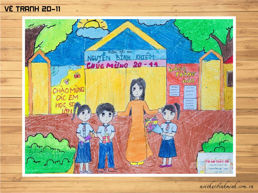 Vẽ tranh bao tường nhân ngày 20/11 Gallery 1