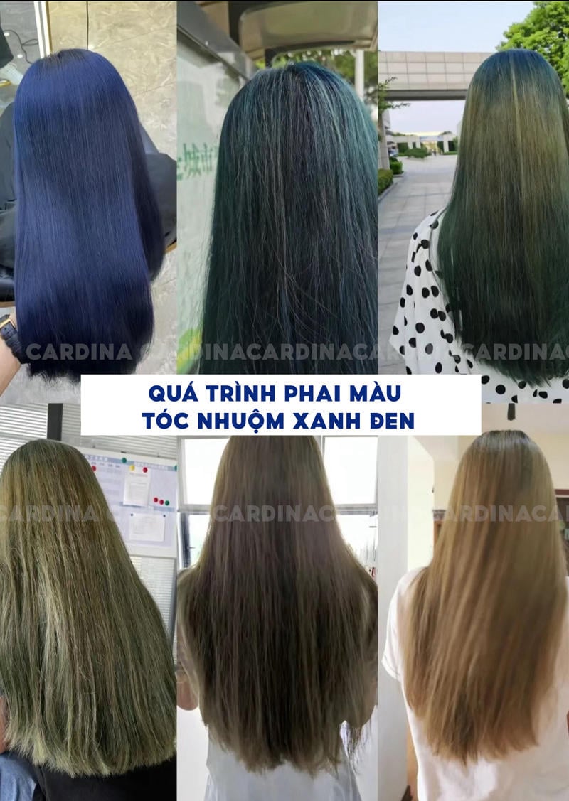 Nhuộm màu xanh đen phai ra màu gì?
