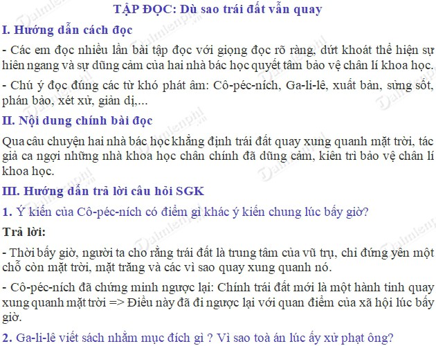 Dù Sao Trái Đất Vẫn Quay