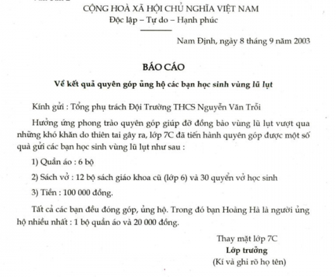 Bài Mẫu Văn Bản Báo Cáo Chuẩn SEO Gallery 2