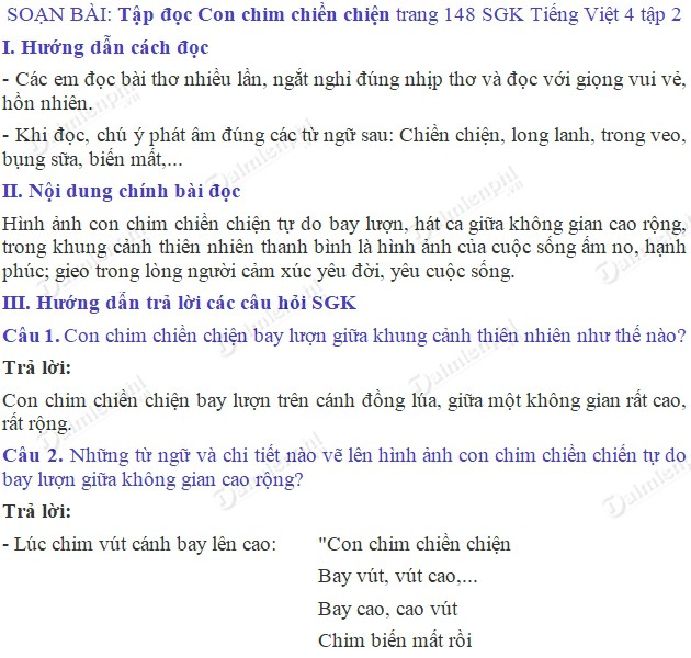 Tập đọc Con Chim Chiền Chiện Gallery 1