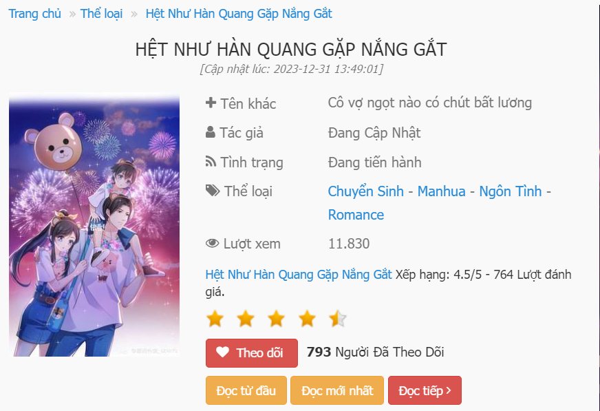 Như Hàn Quang Gặp Nắng Gắt Truyện Chữ Gallery 1