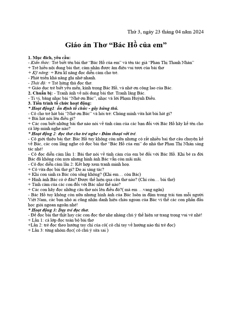 Giáo án Bác Hồ của em Gallery 1