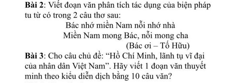 Bác Nhớ Miền Nam: Nỗi Nhớ Nhà Miền Nam, Mong Bác, Nỗi Mong Cha - Biện Pháp Tu Từ Gallery 1