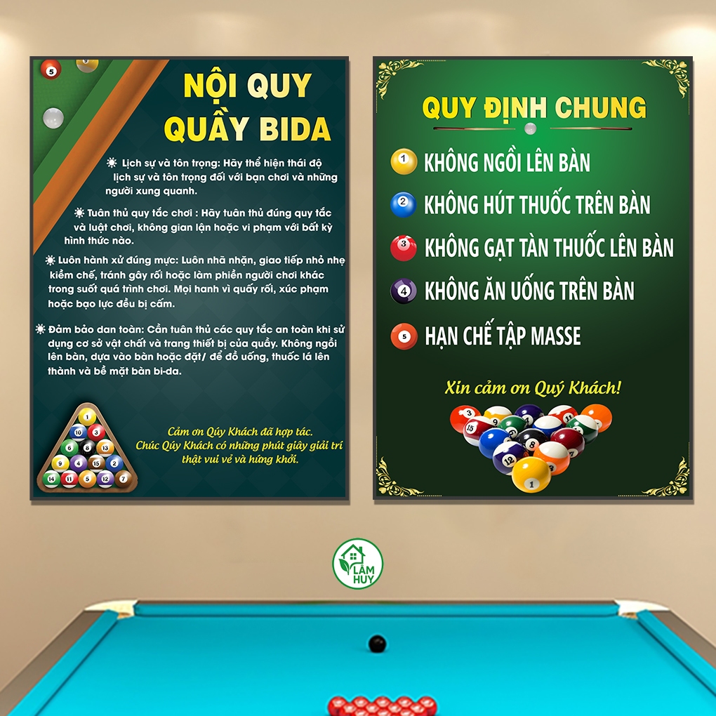 Nội quy câu lạc bộ bida