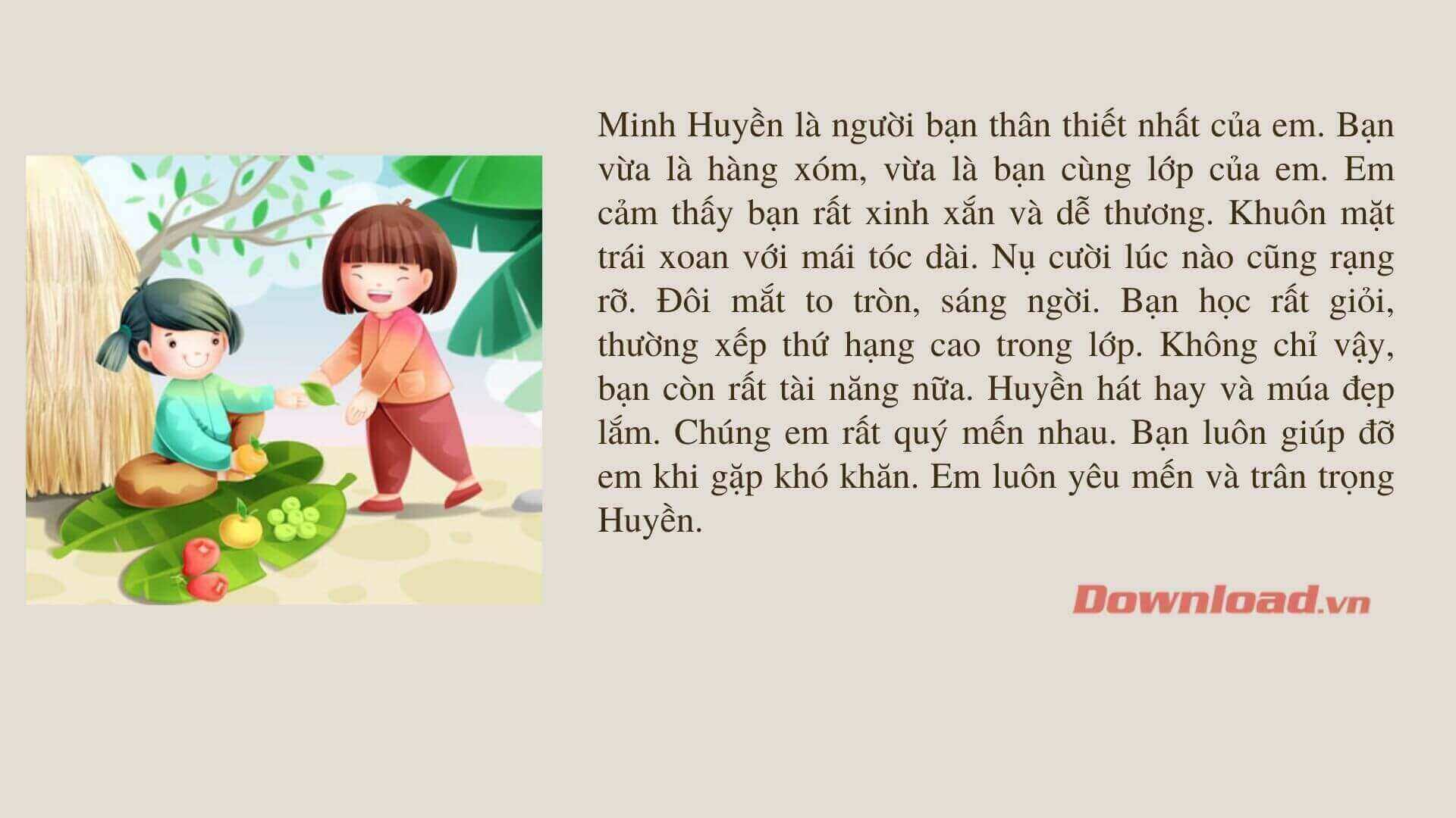 Tình cảm của em dành cho người bạn thân