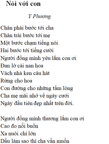 Nói với con