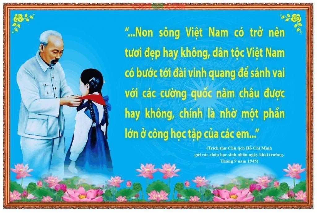 Non sông Việt Nam tươi đẹp nhờ công học tập của các em?