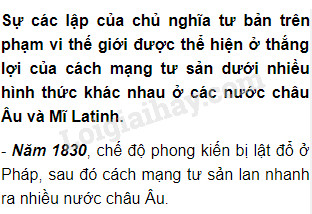 Sự kiện chứng tỏ chủ nghĩa tư bản được xác lập ở Mỹ nửa sau thế kỷ XIX