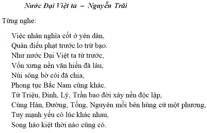 Nước Đại Việt Ta: Thể Loại, Nguồn Gốc và Ý Nghĩa