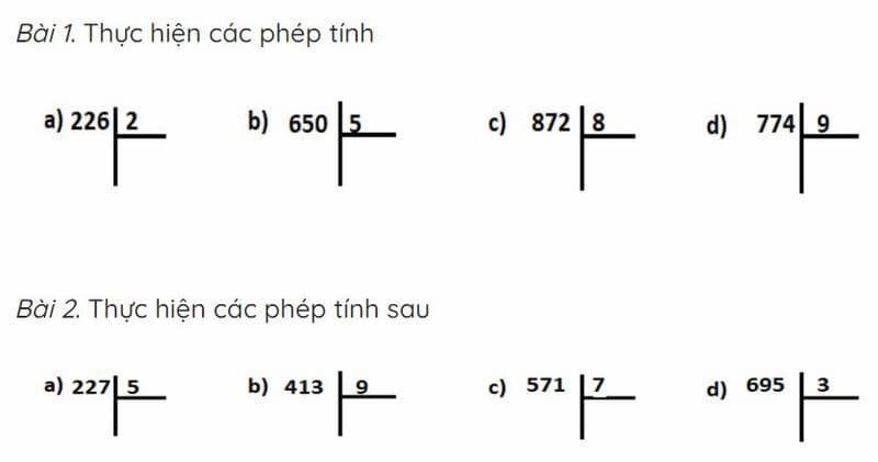 Ôn tập phép chia lớp 5: Tổng hợp kiến thức và bài tập