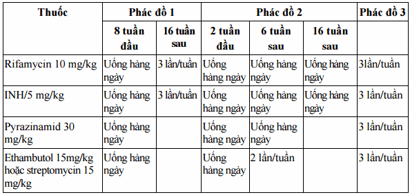 Phác đồ điều trị lao Bộ Y tế PDF