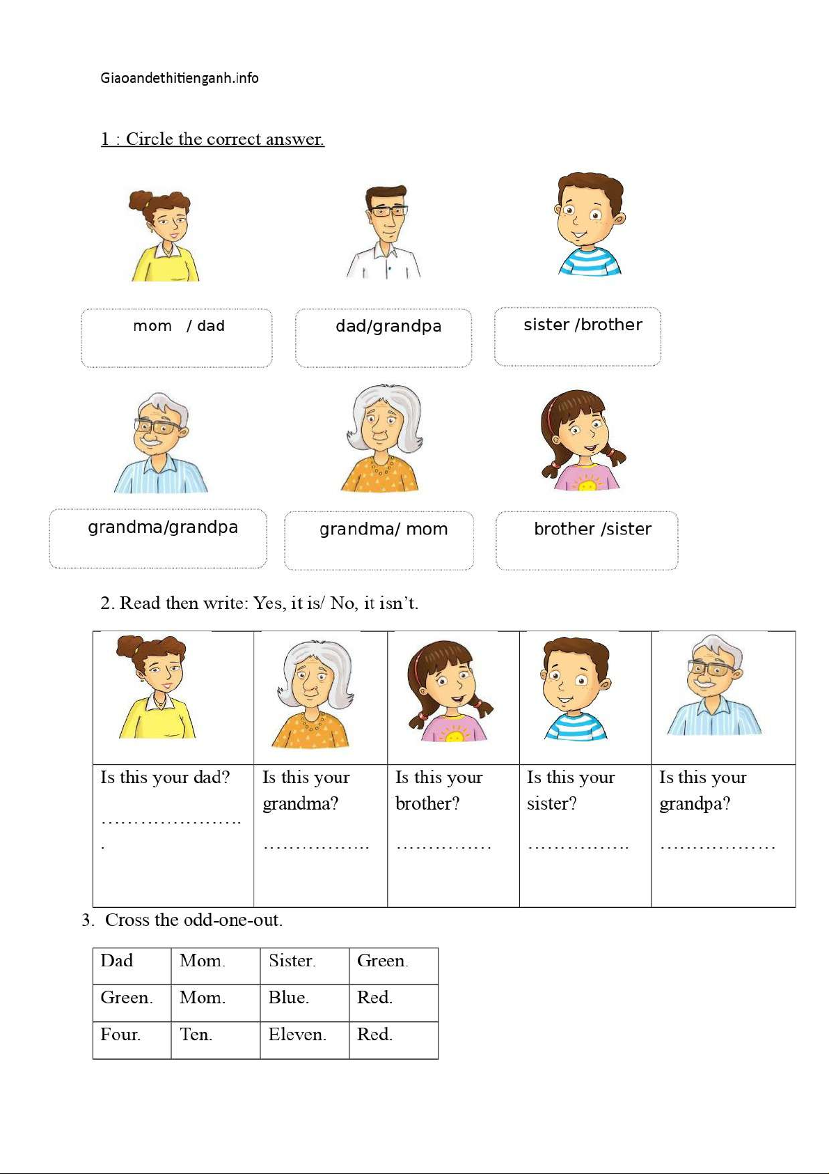 Phiếu Bài Tập Family and Friends 2 - Đáp Án và Giải Thích Chi Tiết Gallery 1