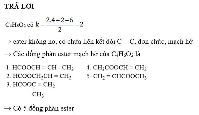 Số Đồng Phân Este Ứng Với Công Thức Phân Tử C3H6O2 Gallery 2