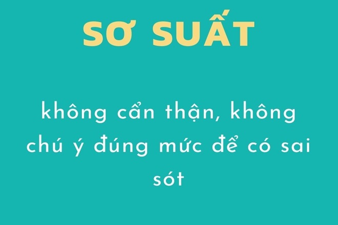 Sơ suất hay sơ xuất? Gallery 1