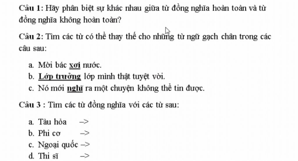 Từ Đồng Nghĩa Không Hoàn Toàn Là Gì? Gallery 1