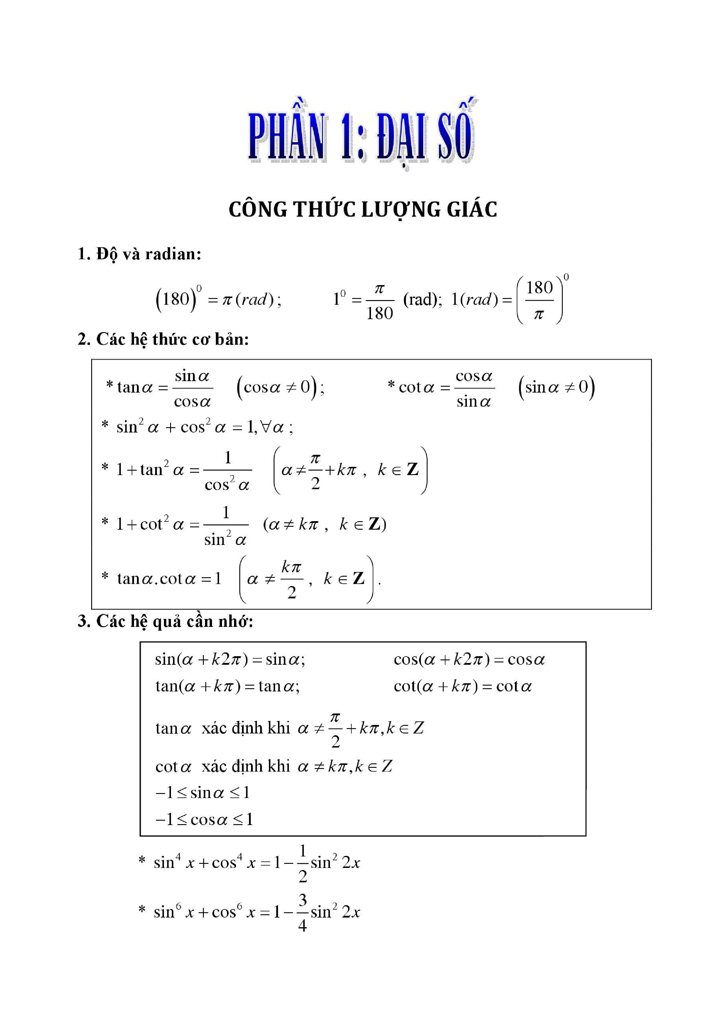 Tổng hợp kiến thức Toán 11 giữa kì 1 Gallery 1