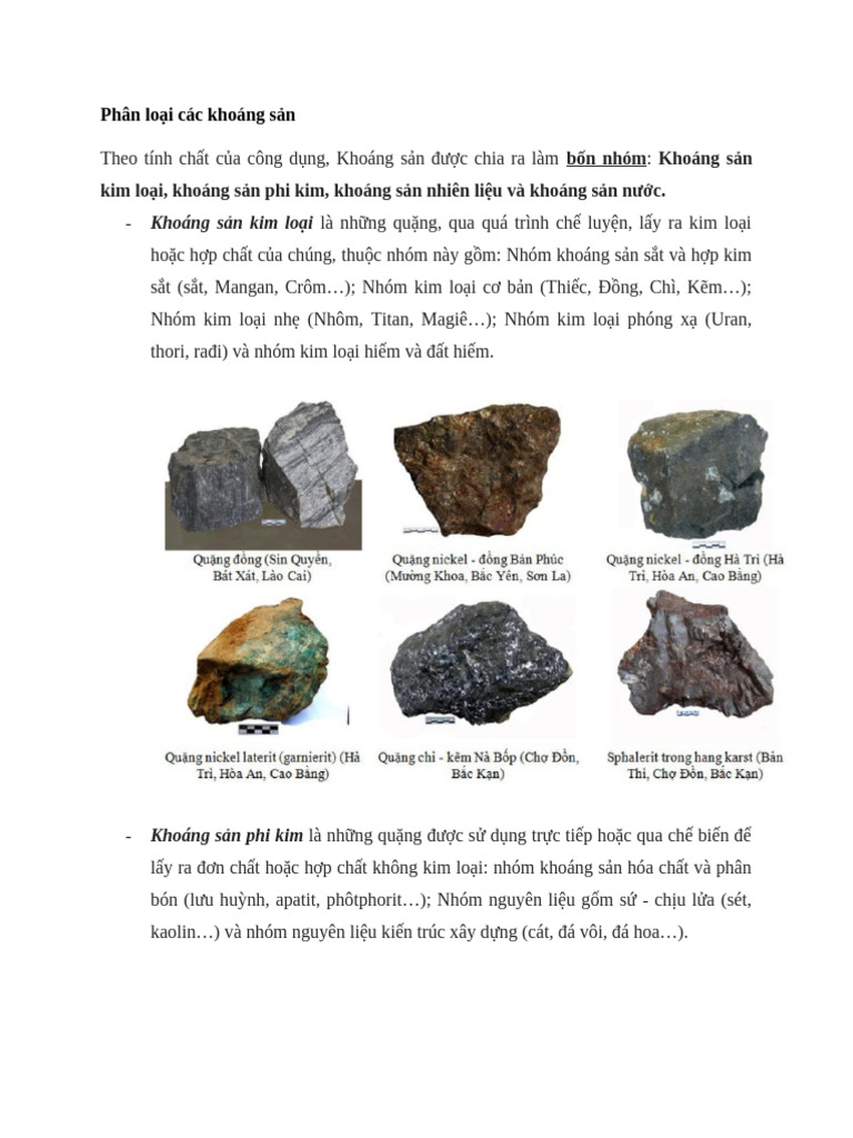 12 Loại Quặng Hóa Học Quan Trọng Gallery 2