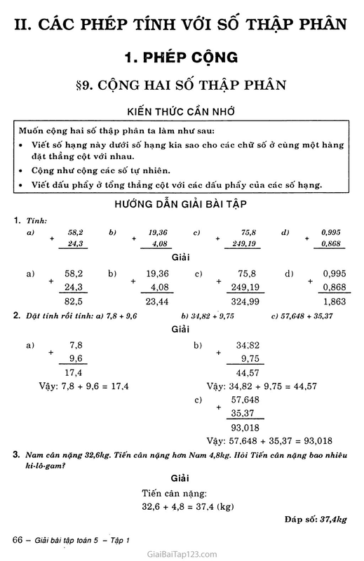 Tóm tắt kiến thức Toán lớp 5 Gallery 2