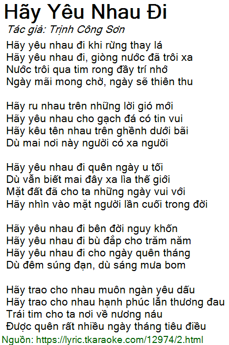 Trịnh Công Sơn Hãy Yêu Nhau Đi Gallery 2