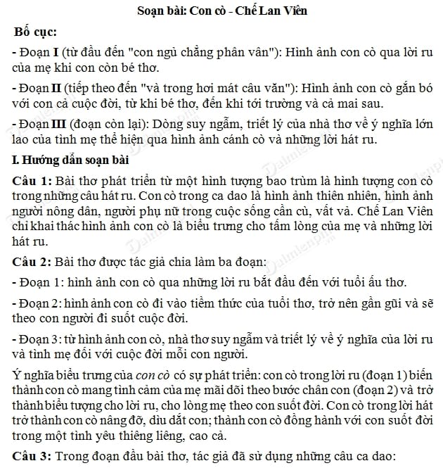 Soạn Văn 9 Con Cò Gallery 2