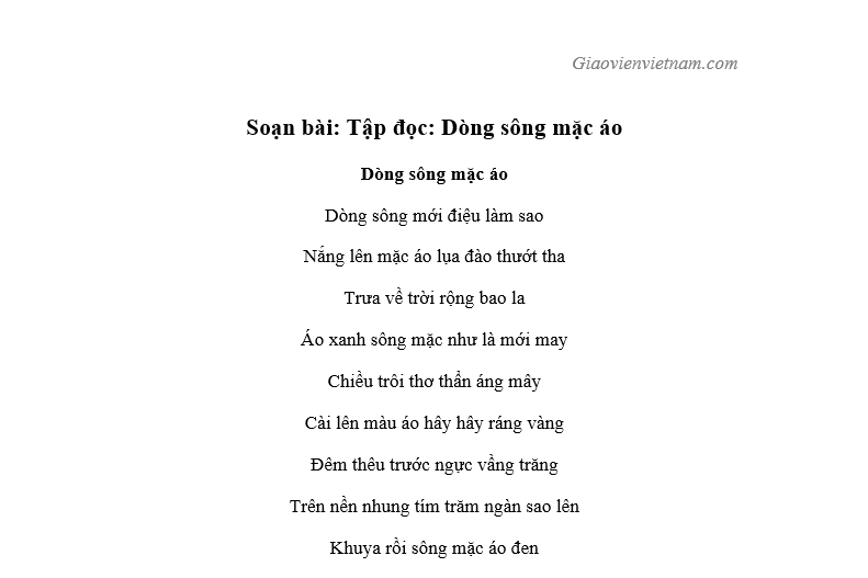 Soạn bài Dòng sông mặc áo Gallery 2
