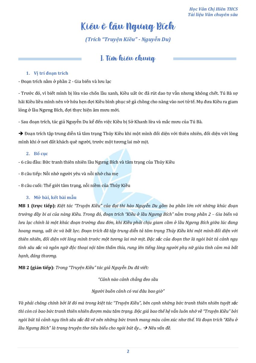 Bài Thơ Kiều Ở Lầu Ngưng Bích: Cảm Xúc, Nghệ Thuật Và Giá Trị Gallery 1