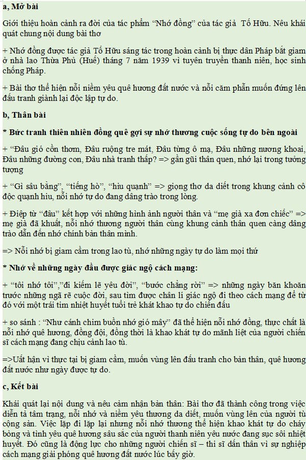 Soạn Văn 11 Nhớ Đồng Gallery 2