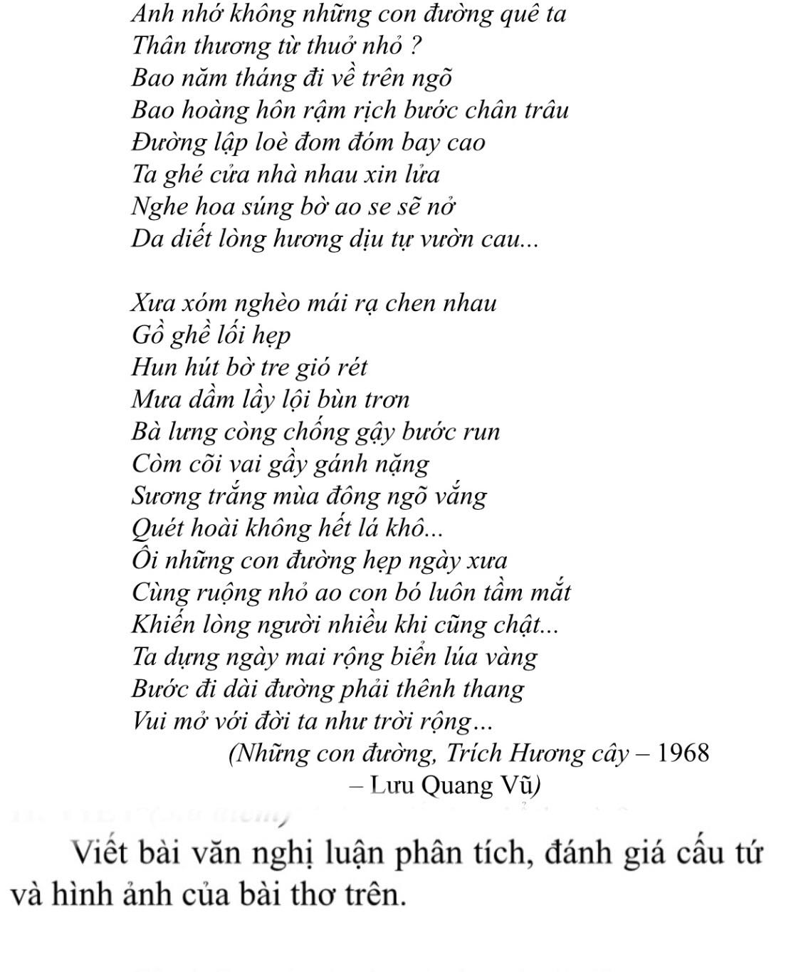 Phân tích bài thơ Những con đường