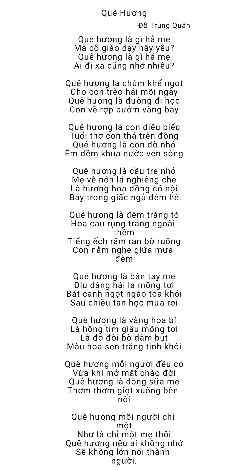 Bài Thơ Quê Hương Của Đỗ Trung Quân Gallery 1
