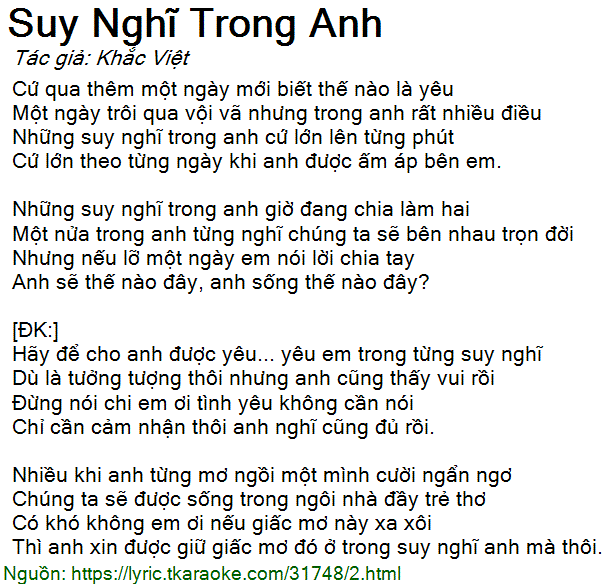 Khắc Việt Suy Nghĩ Trong Anh Gallery 1