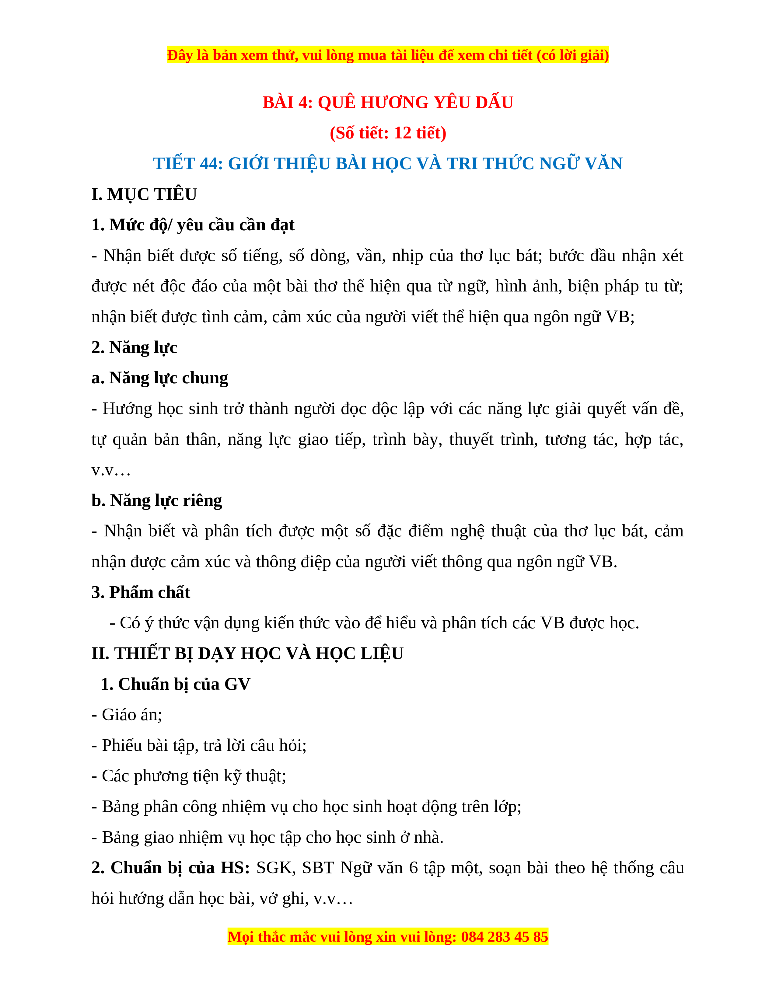 Ngữ Văn Lớp 6 Bài 4: Quê Hương Yêu Dấu Gallery 2