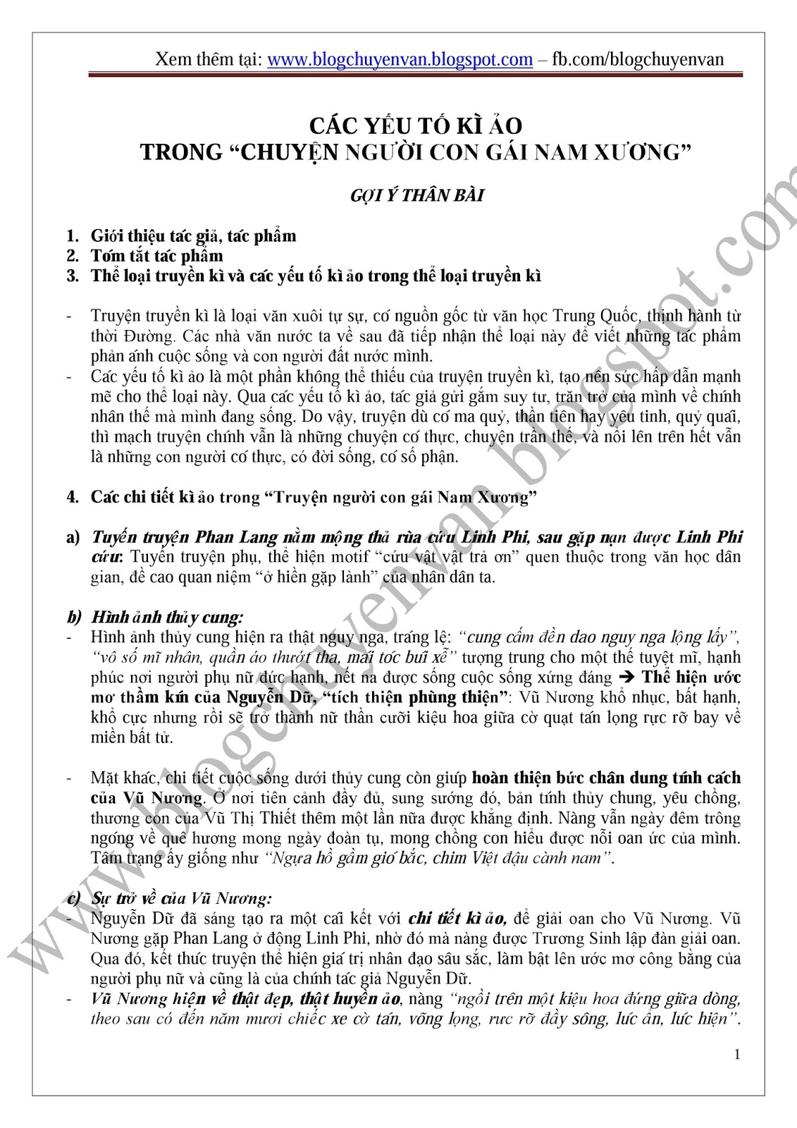 Yếu tố kì ảo trong chuyện Người con gái Nam Xương Gallery 1
