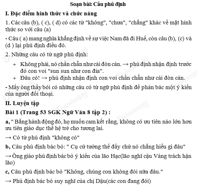 Câu Phủ Định 8: Không Phải Là Điều Bạn Nghĩ Gallery 1