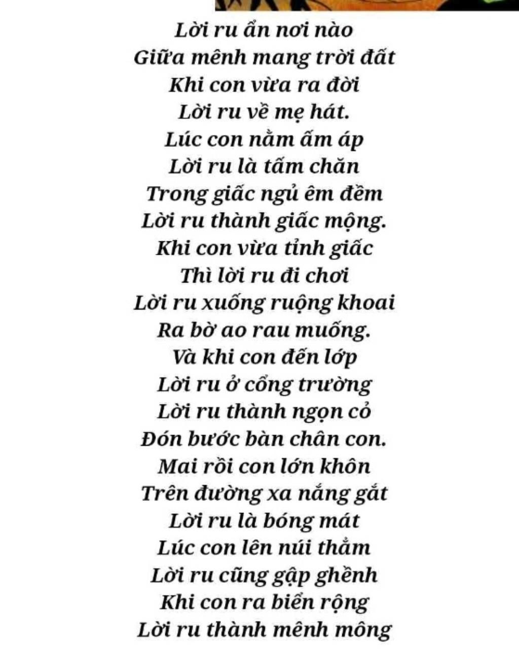 Phân tích bài thơ Lời ru của mẹ Gallery 2