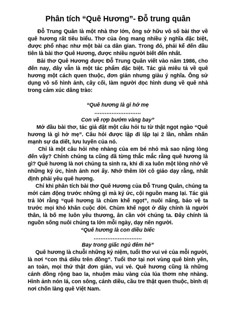 Phân tích tác phẩm Quê Hương Gallery 2
