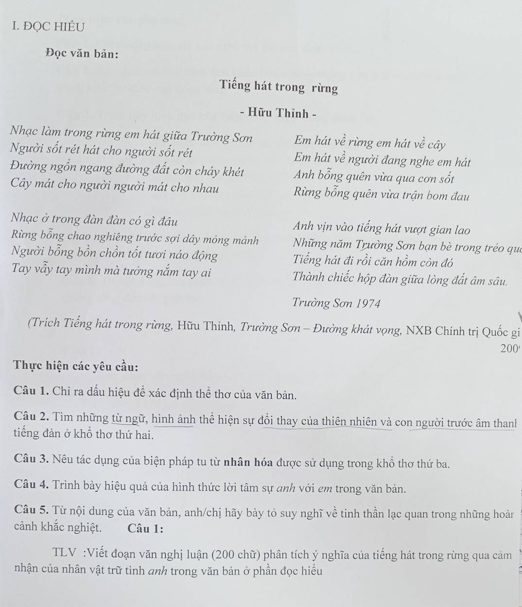 Đọc hiểu Tiếng hát trong rừng Gallery 2