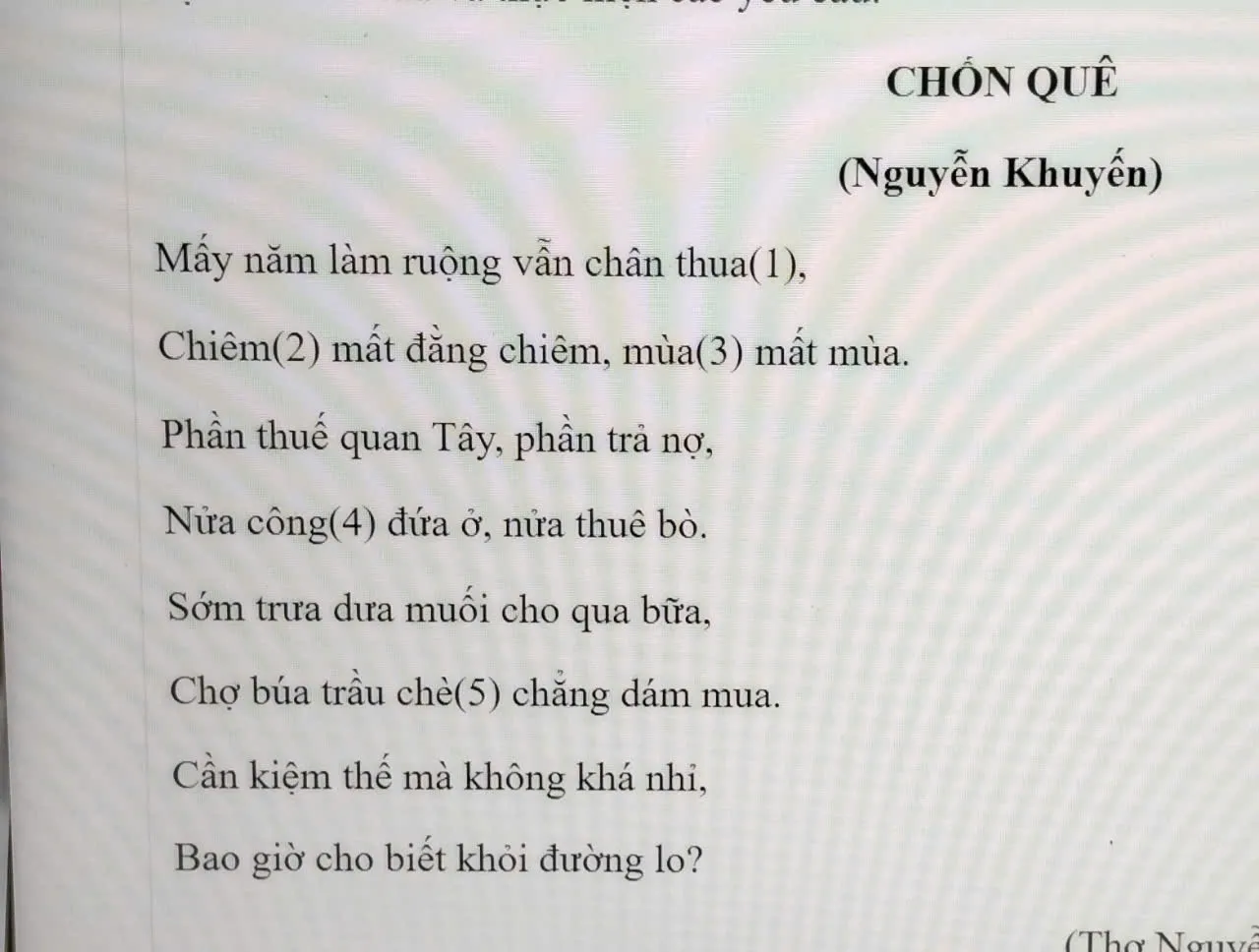 Phân tích Chốn Quê