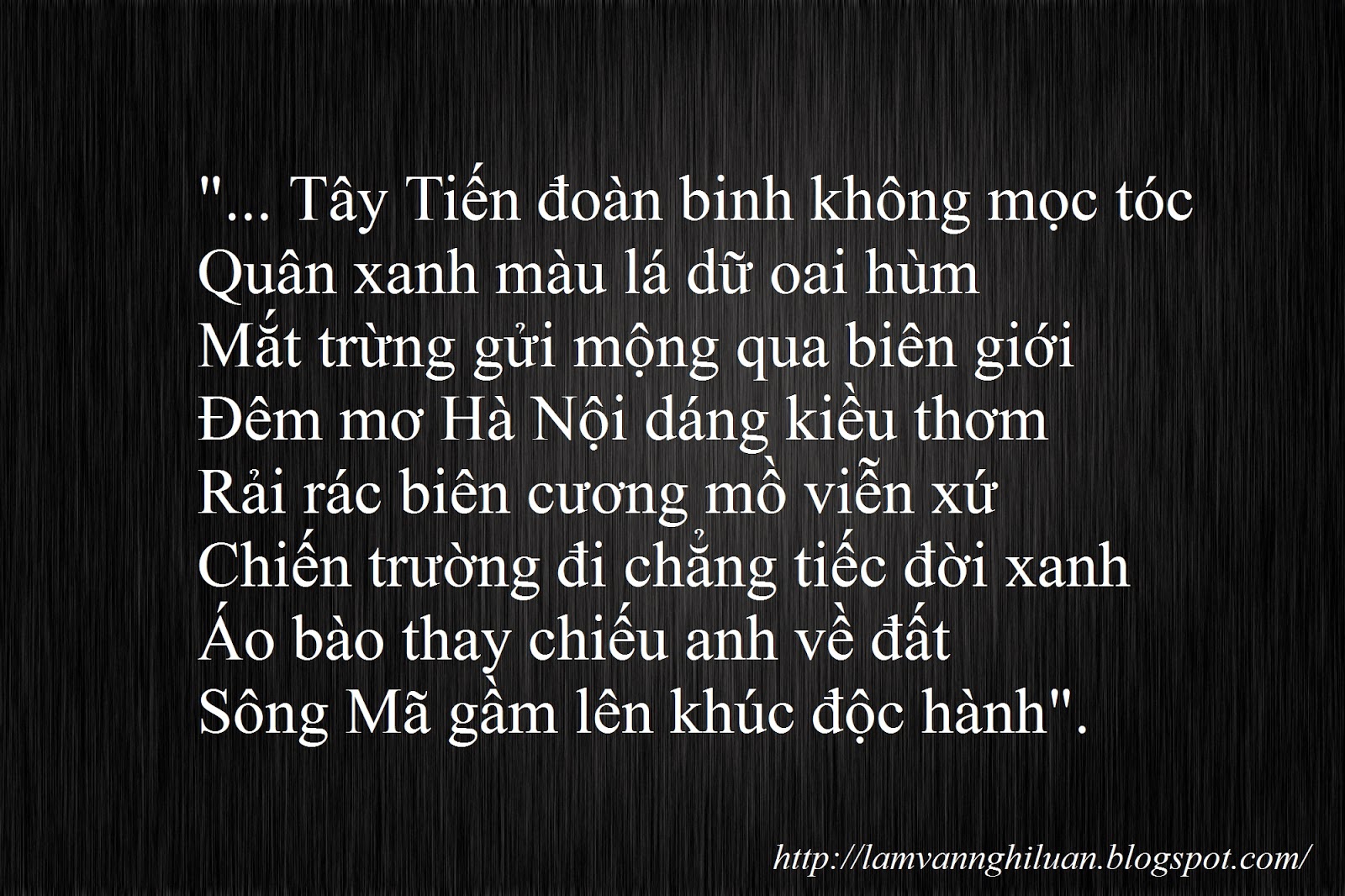 Phân tích đoạn thơ Tây Tiến: "Đoàn binh không mọc tóc"