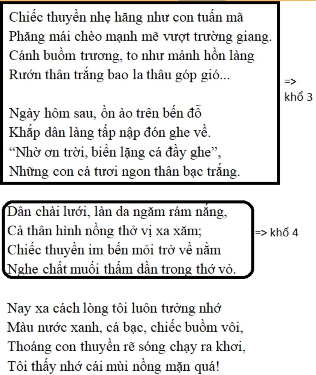 Phân tích khổ 3 bài Quê Hương