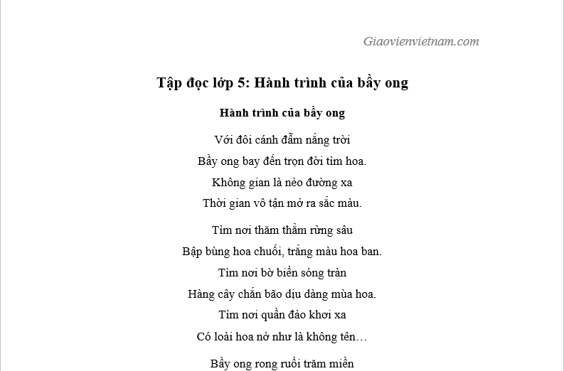 Cảm thụ bài thơ Hành trình của bầy ong khổ thơ cuối Gallery 1