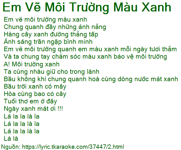 Em Vẽ Môi Trường Màu Xanh Gallery 1