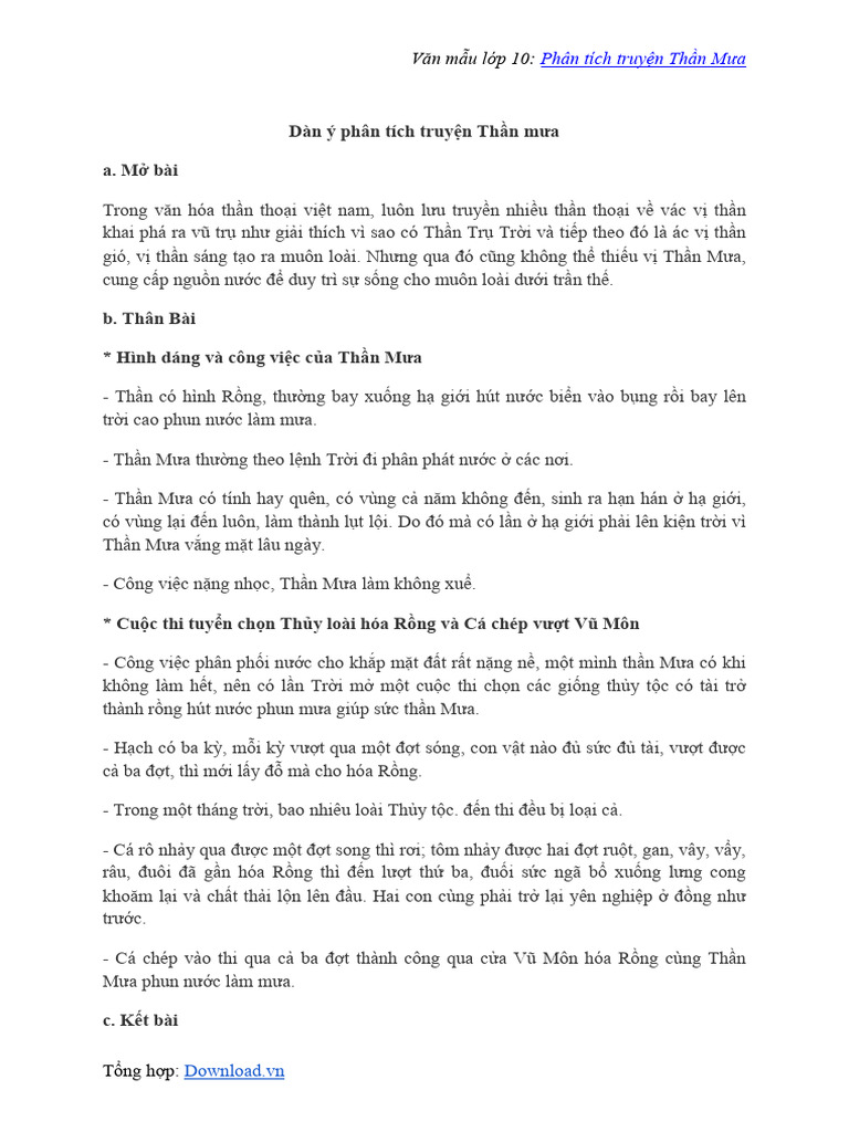 Phân tích truyện Thần Mưa Gallery 2