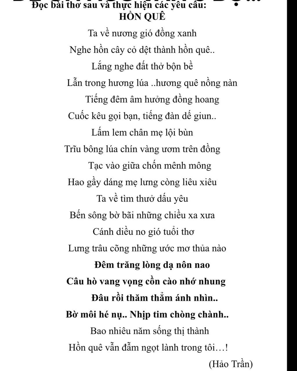 Phương Thức Biểu Đạt Bài Thơ Quê Hương Gallery 1