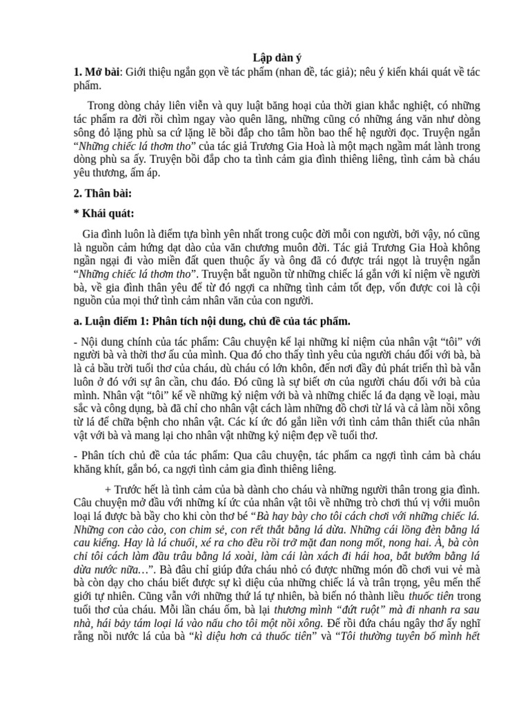 Những Chiếc Lá Thơm Tho - Soạn Văn 8 Gallery 2
