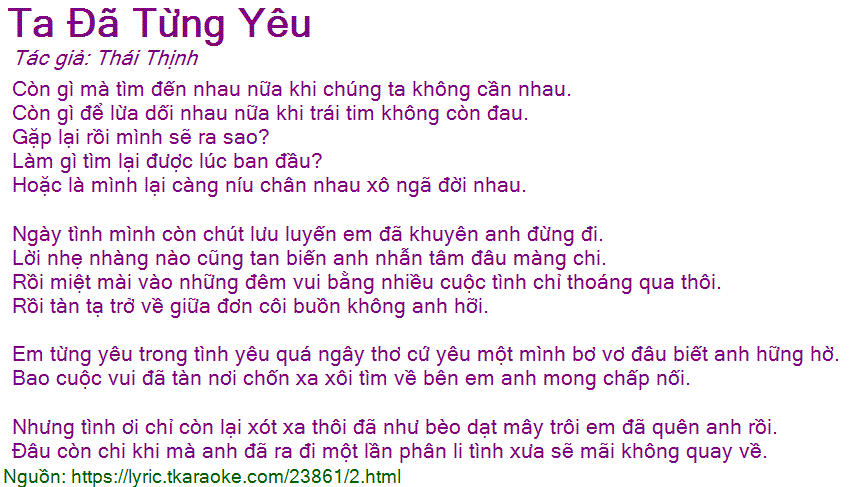Ta Đã Từng Yêu Gallery 2