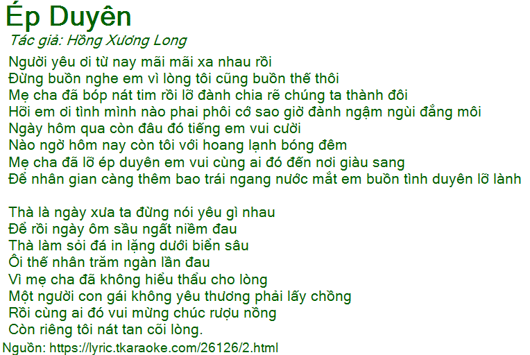 Ép duyên lời bài hát Gallery 2